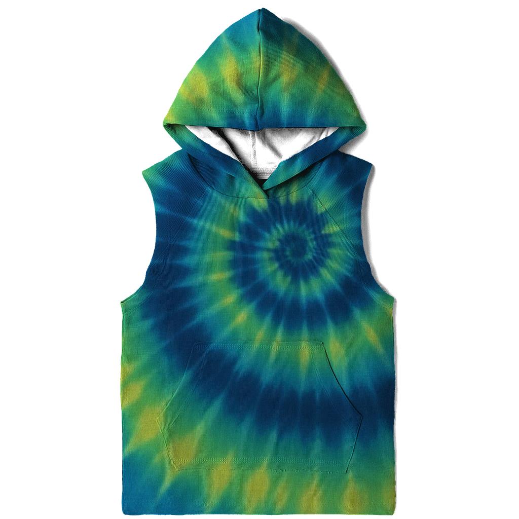 Over Dyed Time Vortex Spiral graphic hoodies