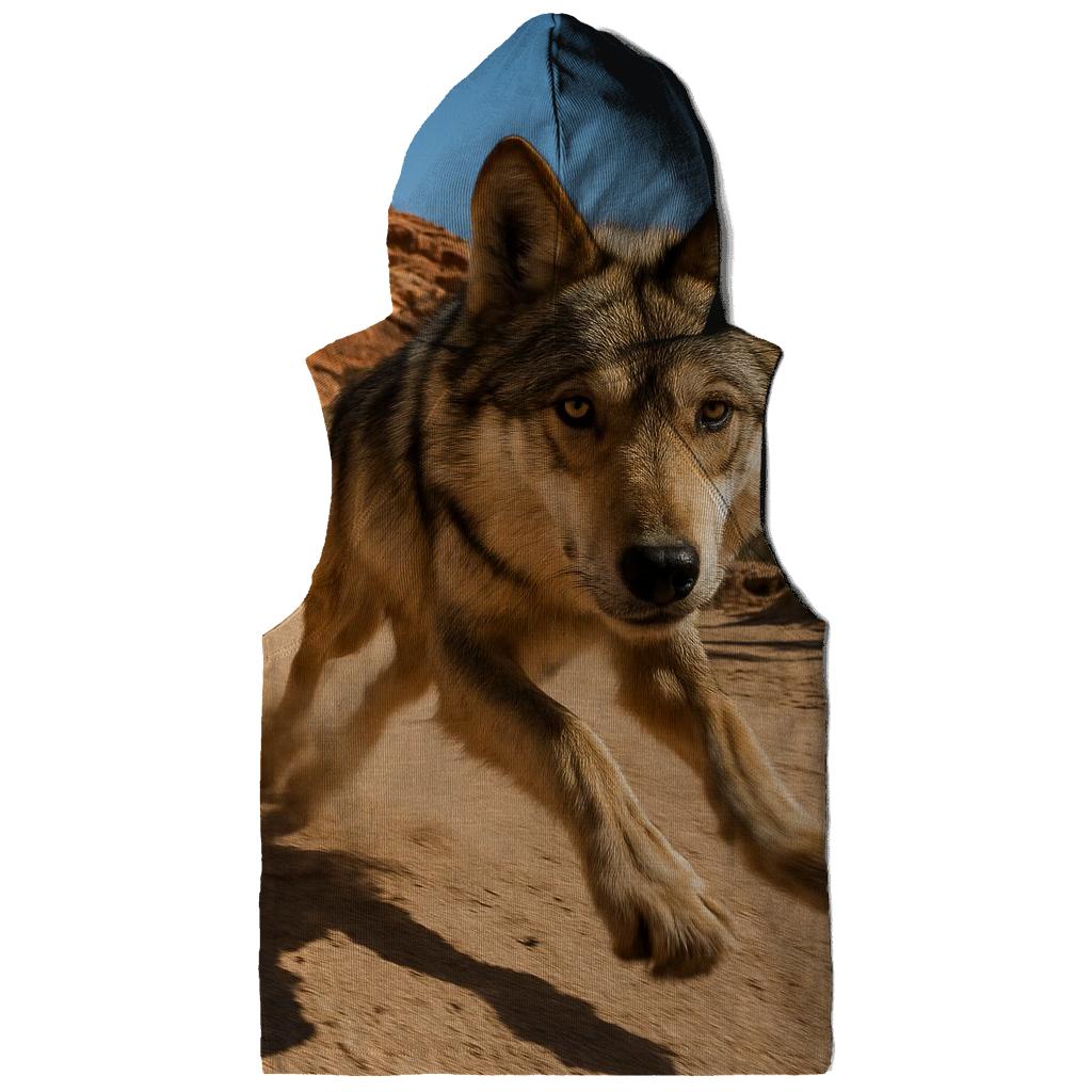 Mexican Gray Wolf In Borderland Canyon Dust pullover hoodies
