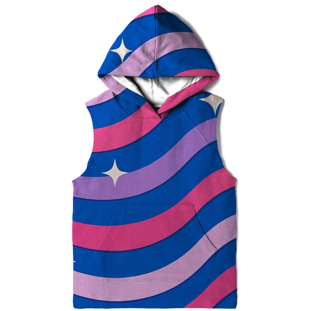 Roller Rink Neon Floor Waves lightweight hoodies