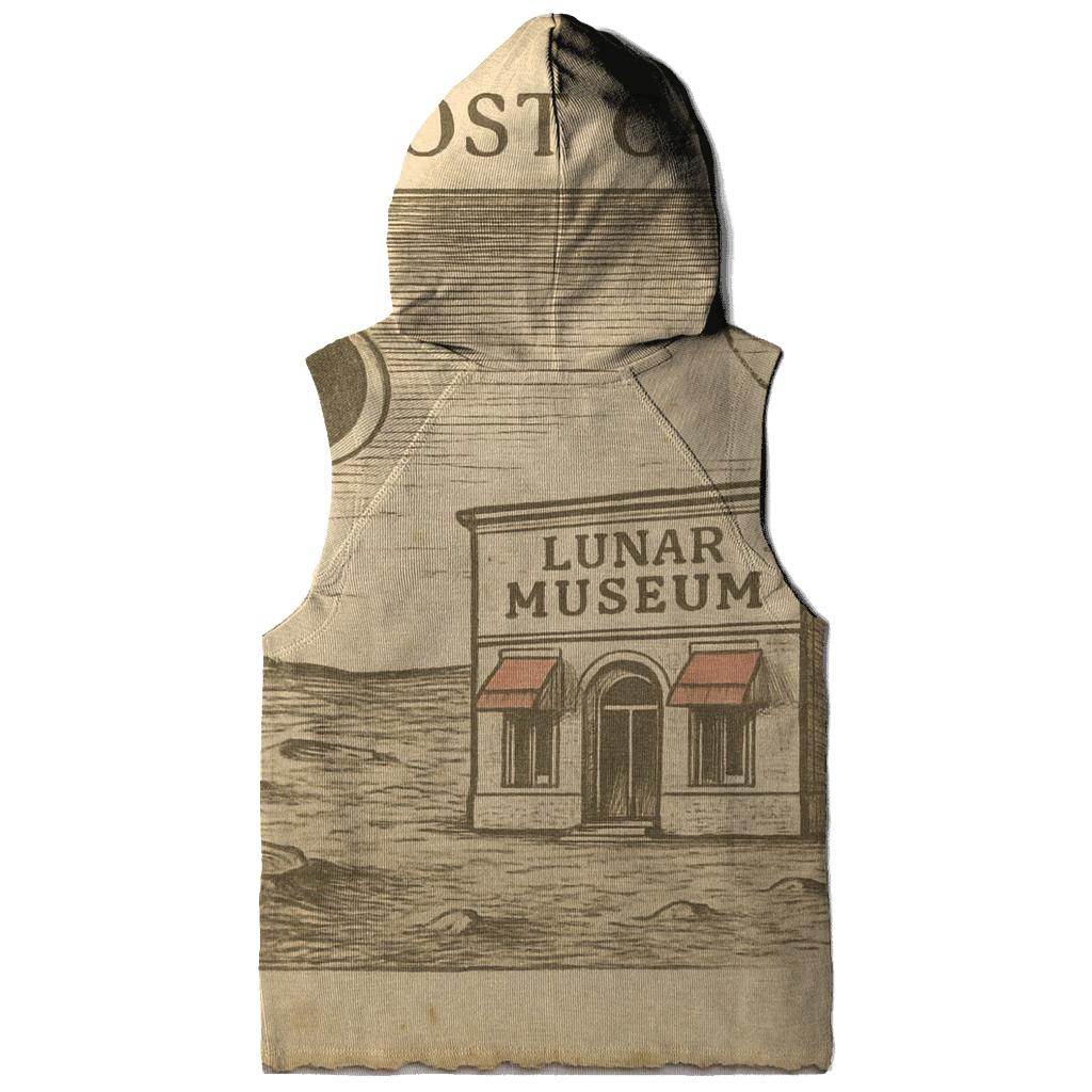 Sepia Postcard From The Moon Museum graphic hoodies