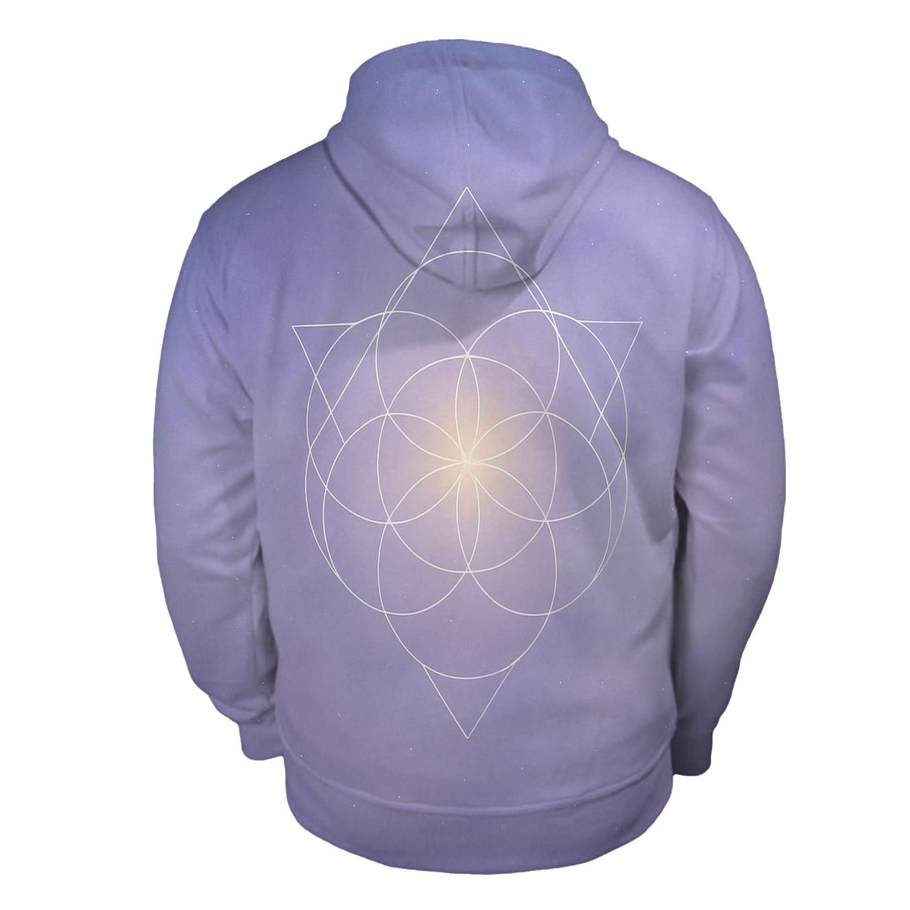 Luminous Breath Geometry pullover hoodies