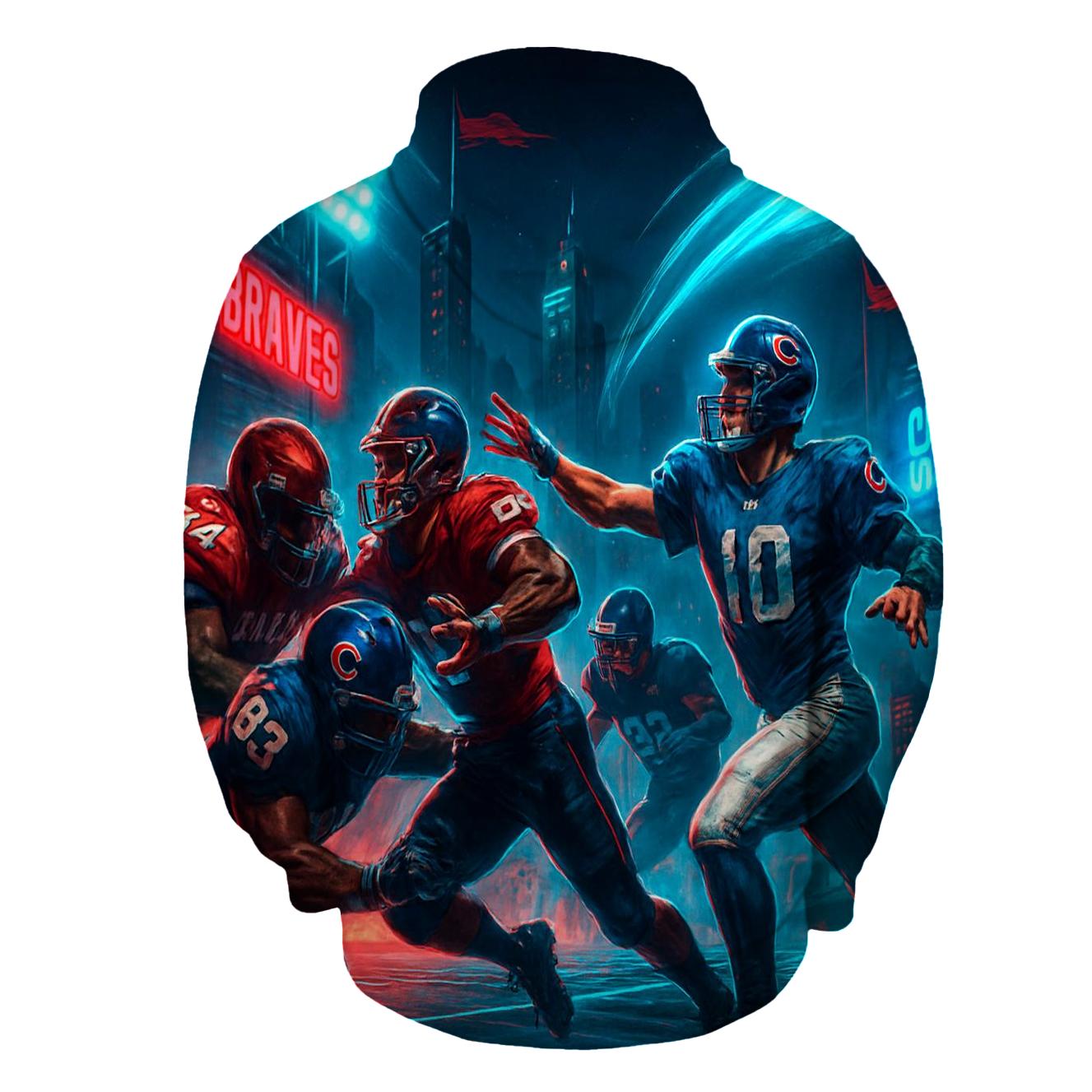Neon Skyline Scrimmage Braves Versus Cubs hoodie styles