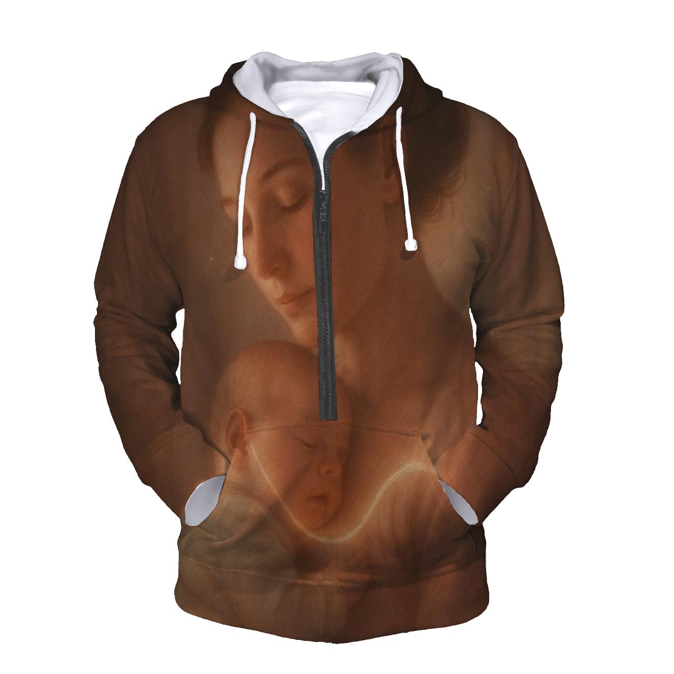 The Heartbeat Lullaby A Rhythm Learned Before Words zip-up hoodies