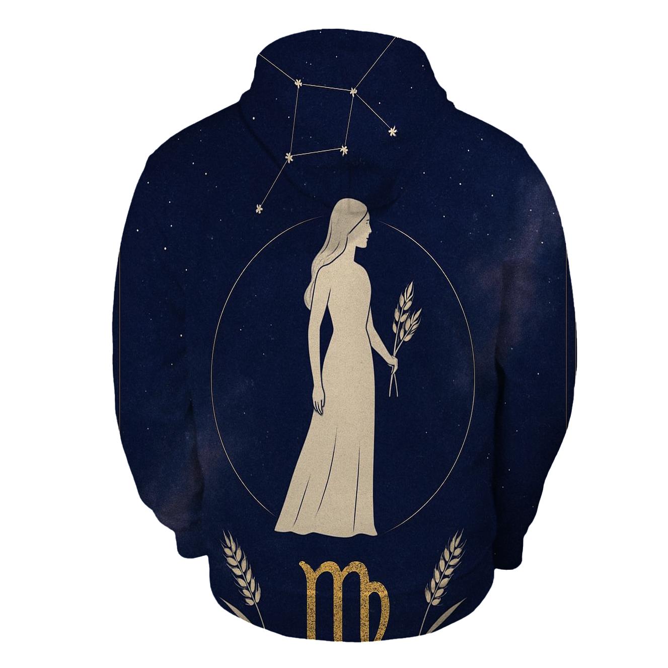Virgo Alchemical Harvest Star Chart custom hoodies