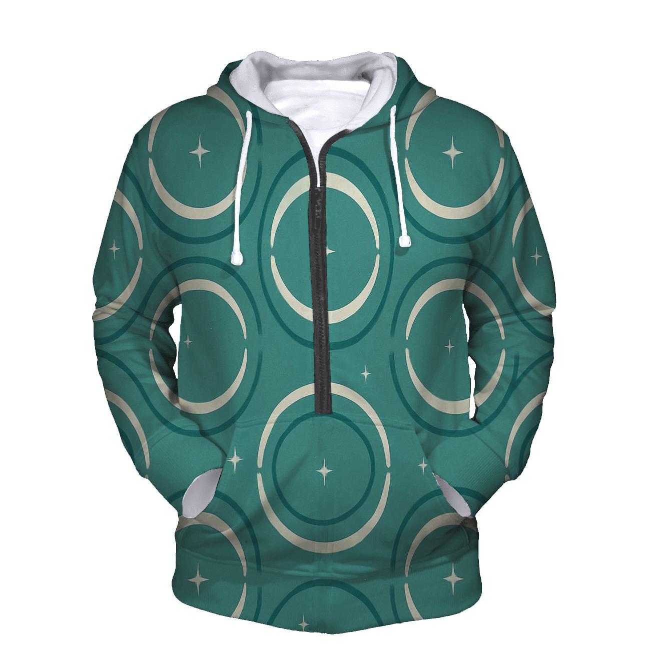 Gravitational Lens Arc Tiling printed hoodies