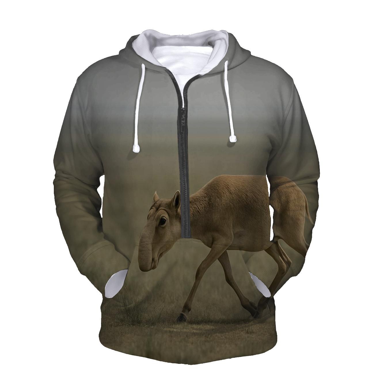 Steppe Mirages Saiga Antelope hoodie styles