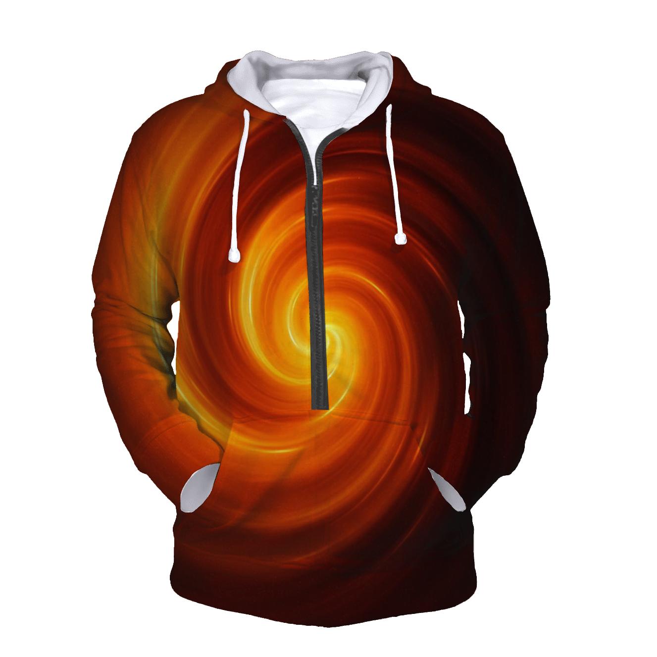Molten Amber Vortex Gradient custom hoodies
