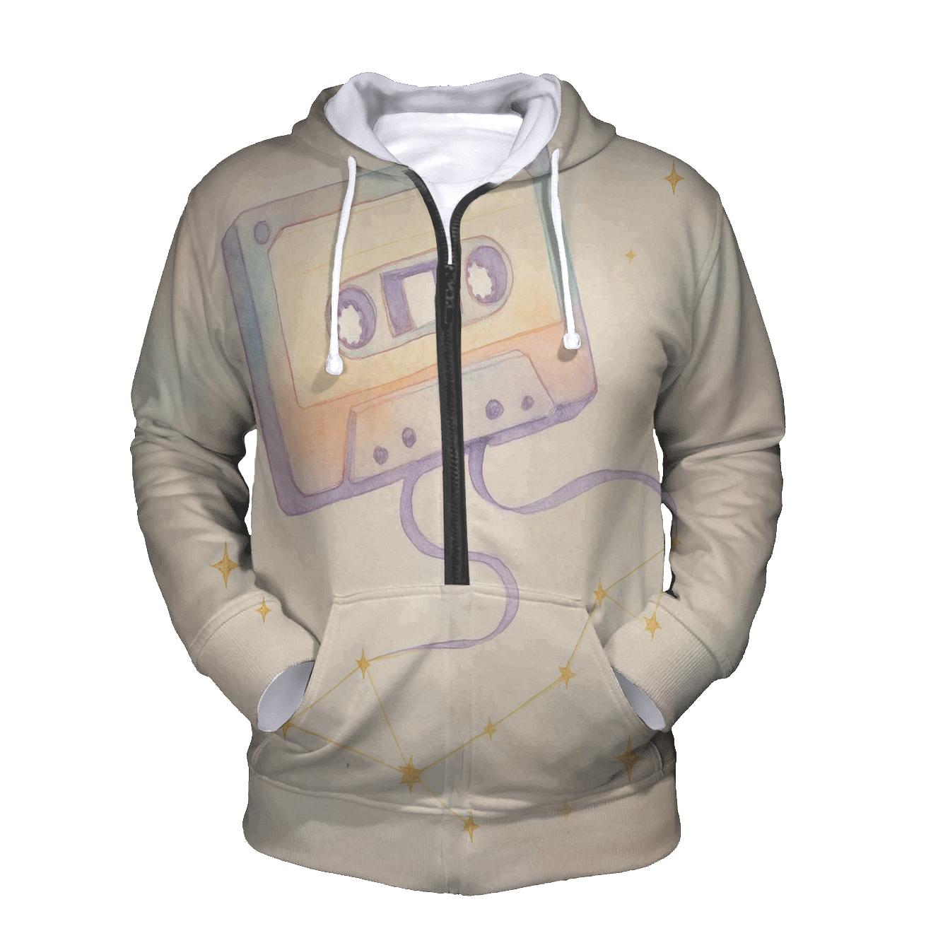 Pastel Cassette Constellation premium hoodies