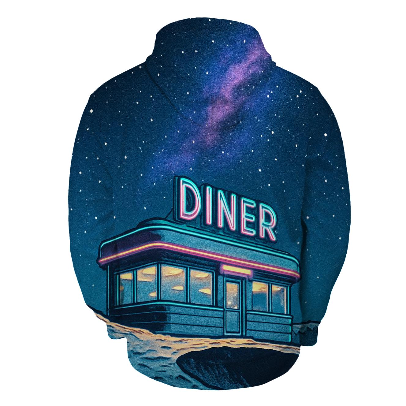 Neon Diner On The Moon hoodie trends