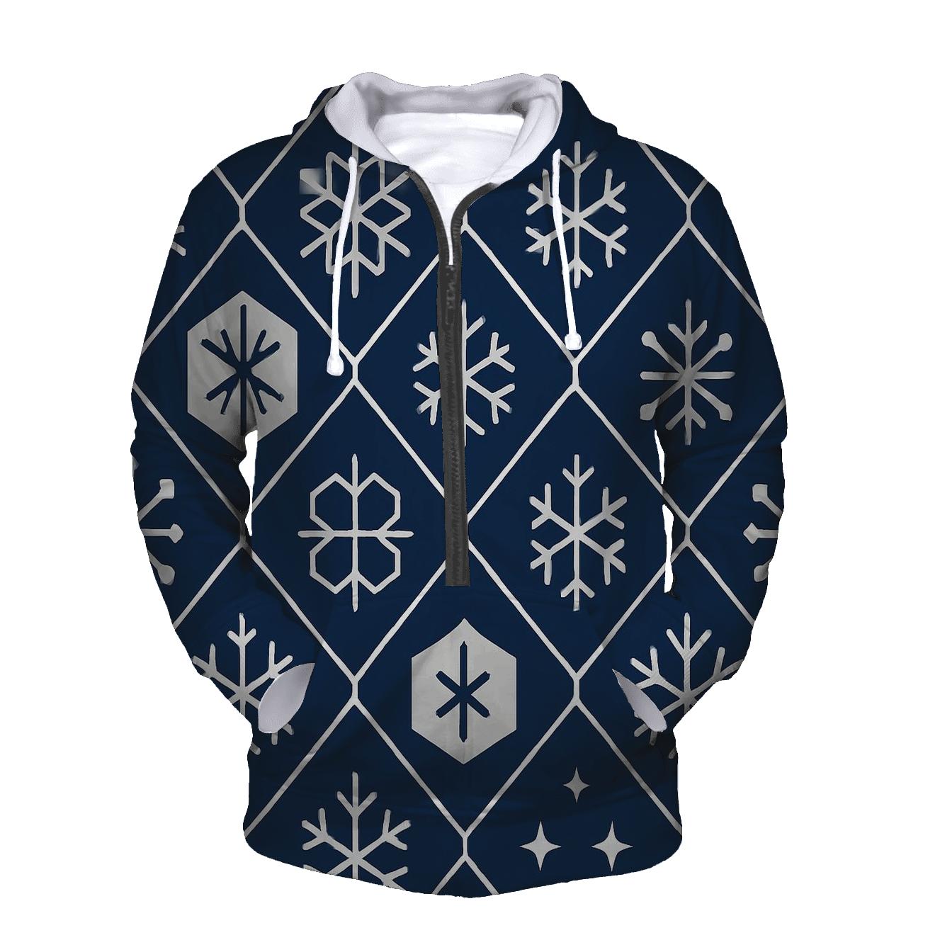 Snowflake Constellation Quilt graphic hoodies