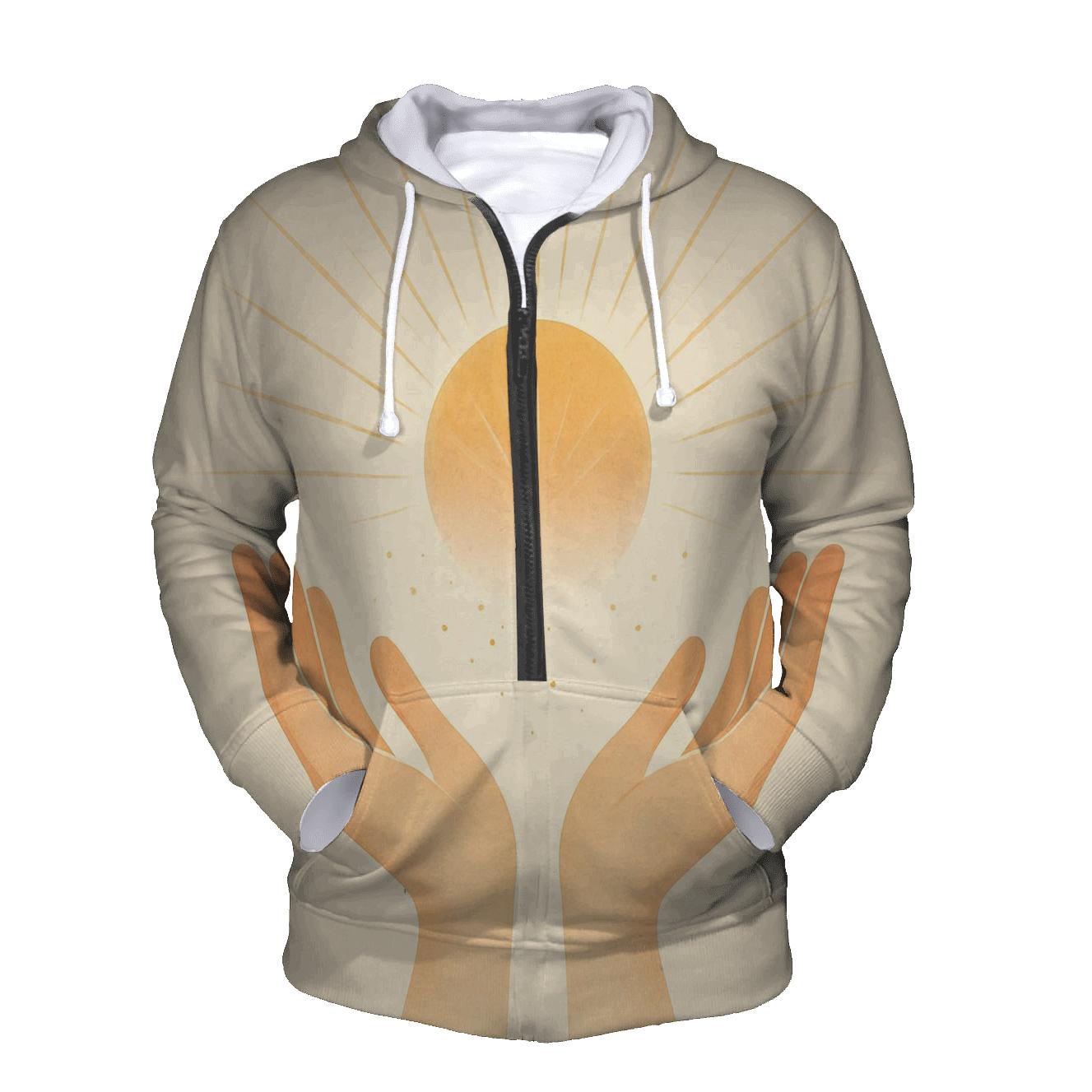 Open Hands Of Dawn Light pullover hoodies
