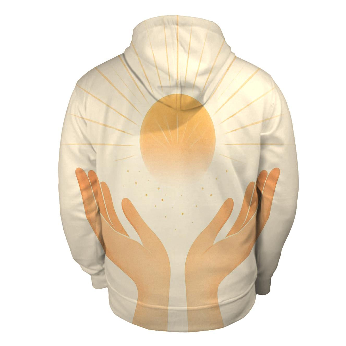 Open Hands Of Dawn Light pullover hoodies