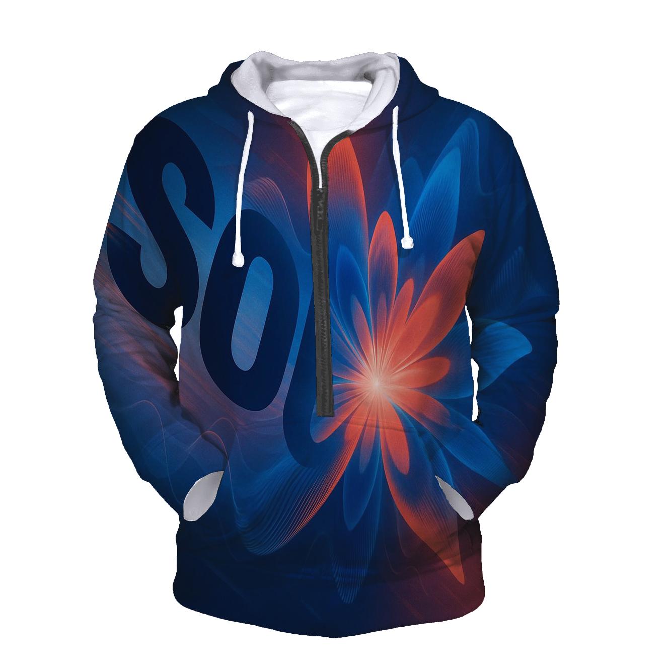 Kinetic Typography Soundwave Bloom custom hoodies