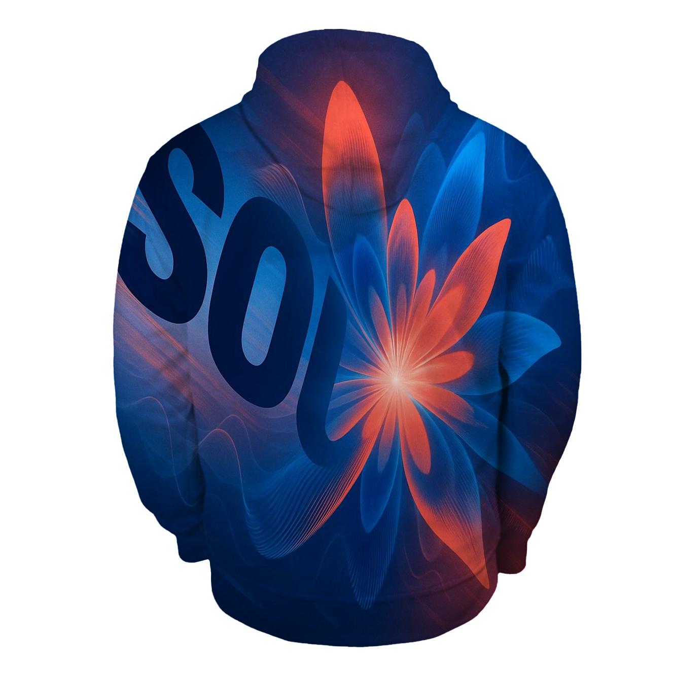 Kinetic Typography Soundwave Bloom custom hoodies