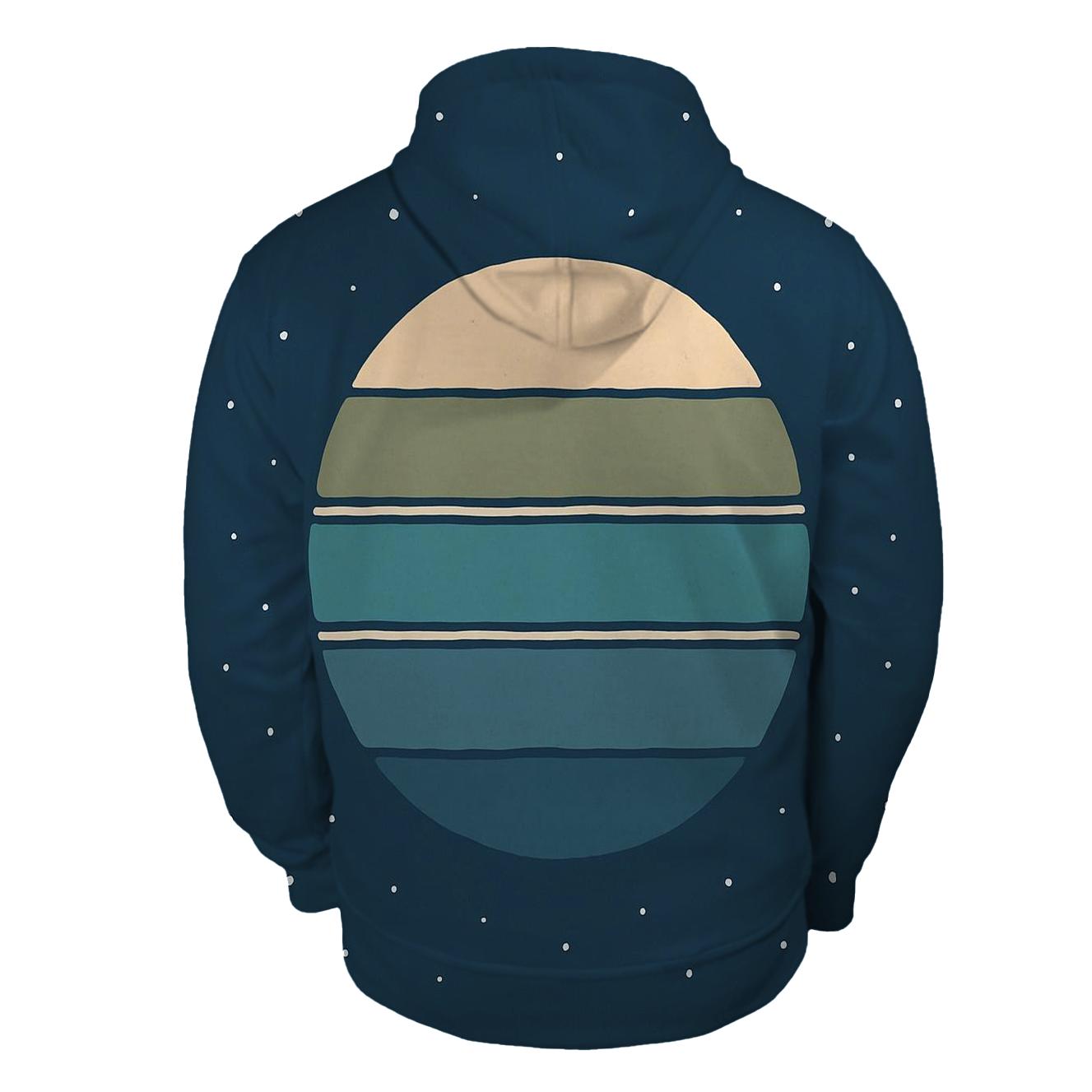 Ring Plane Horizon Bands embroidered hoodies