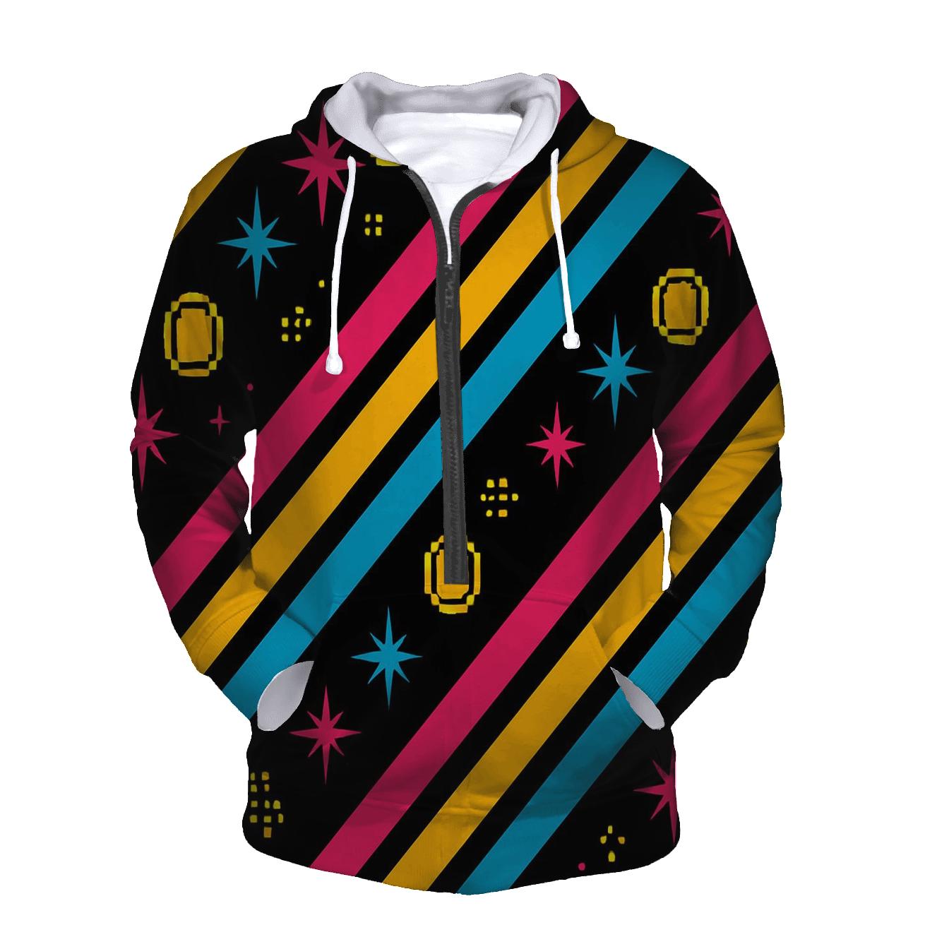 Arcade Cabinet Side Art Stripes hoodie designs