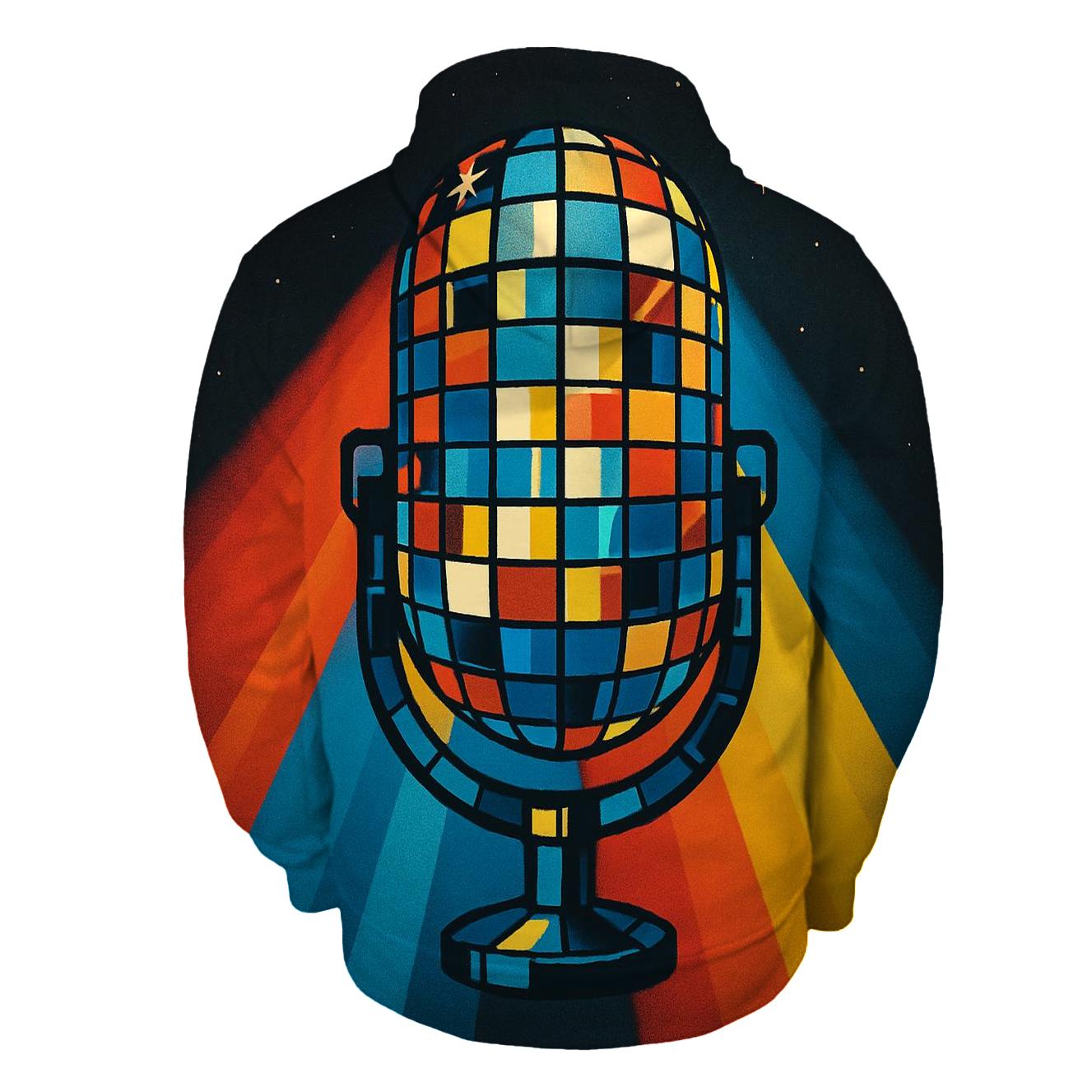 Disco Prism Microphone printed hoodies