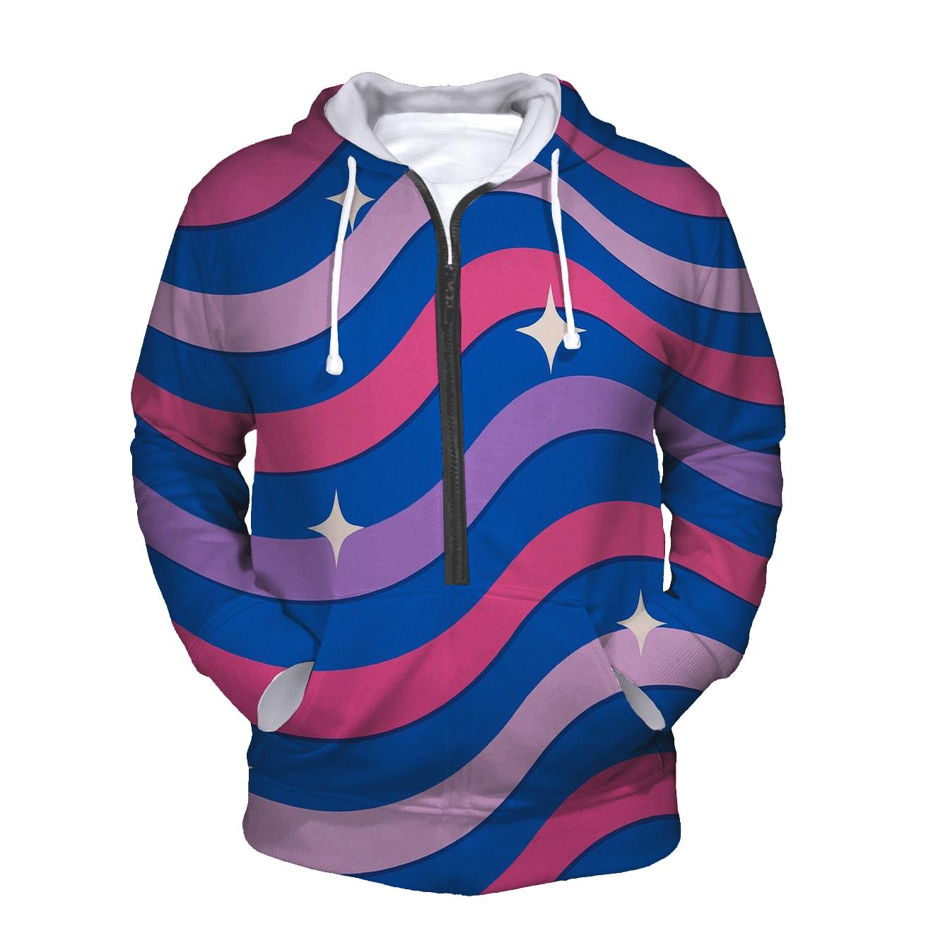 Roller Rink Neon Floor Waves custom hoodies