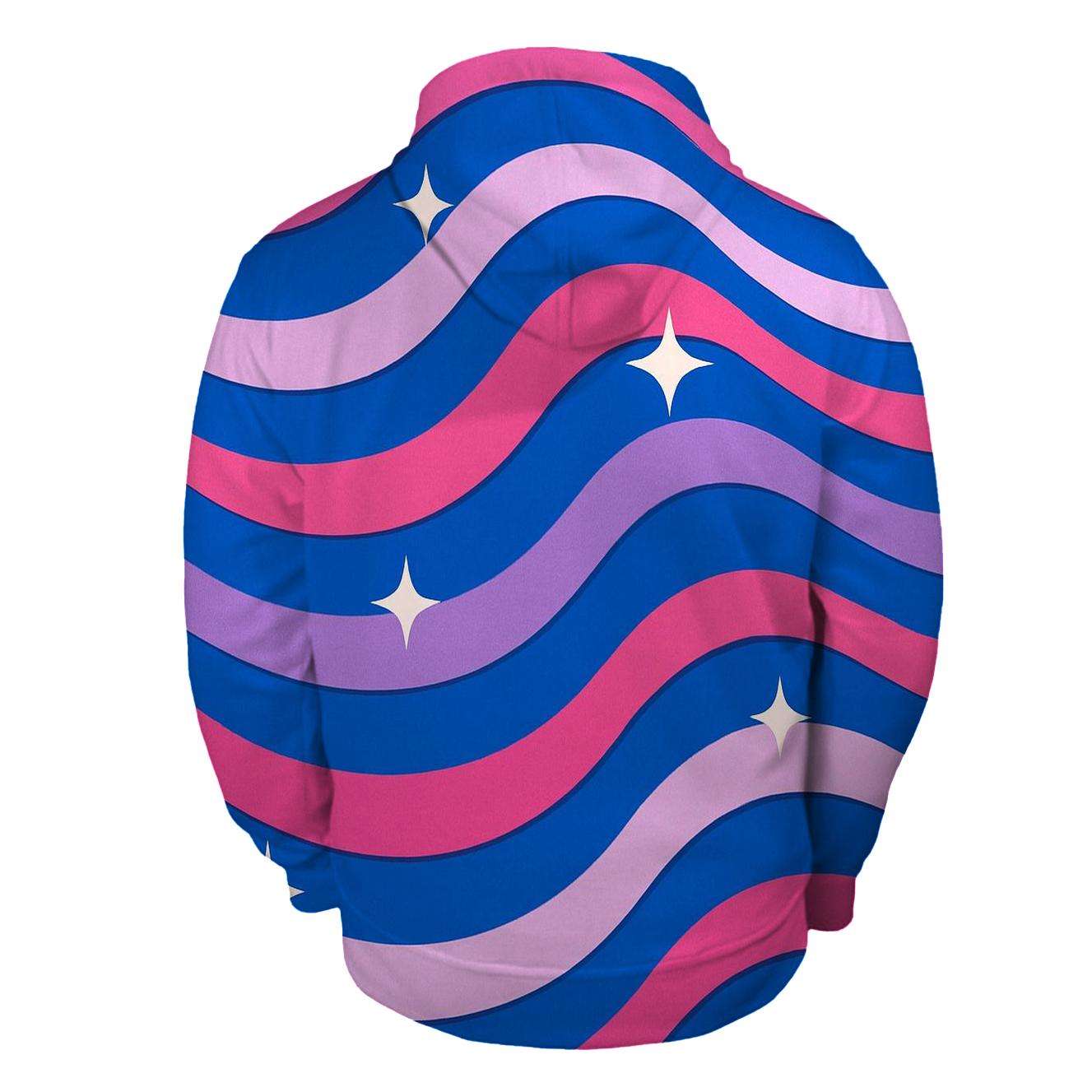 Roller Rink Neon Floor Waves custom hoodies