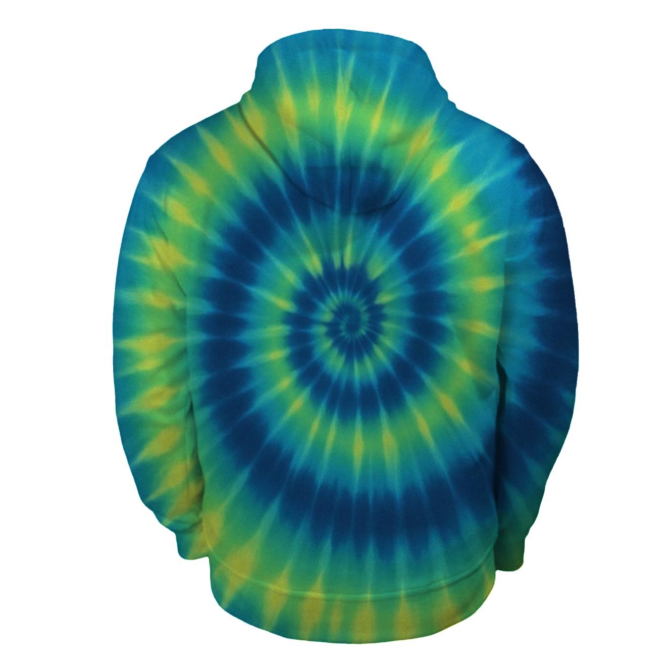 Over Dyed Time Vortex Spiral designer hoodies