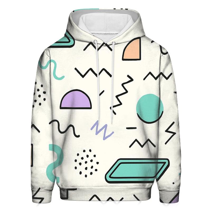 Mall Food Court Geometric Memphis hoodie styles
