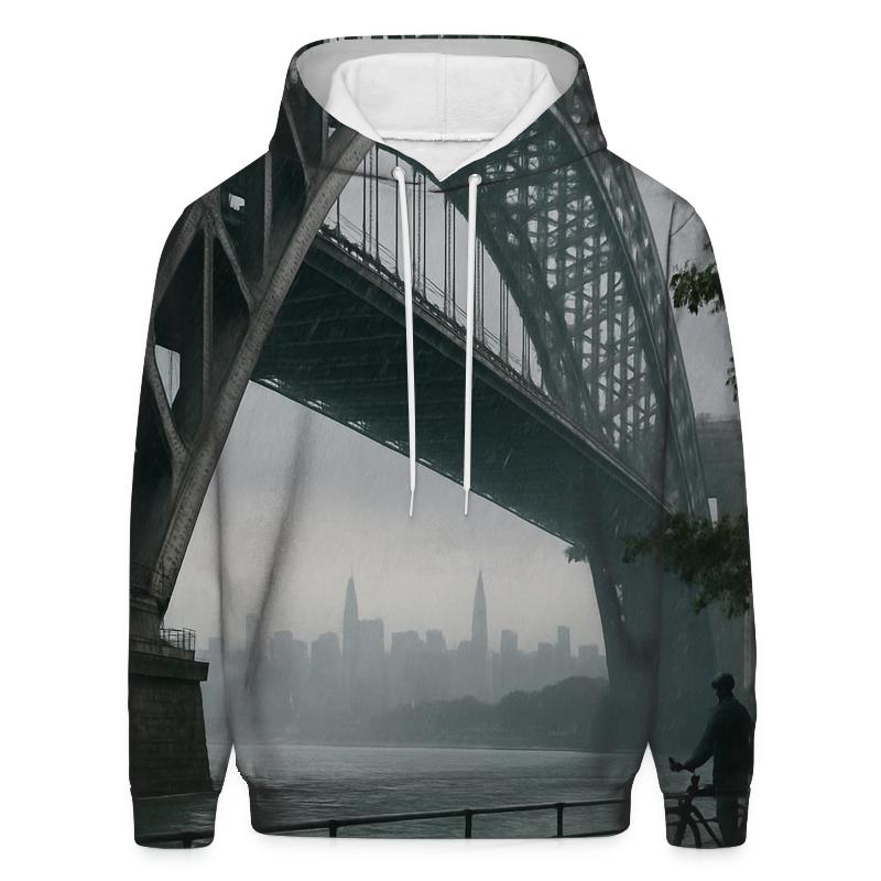 Hell Gate Bridge Rain Veil With Manhattan Far Horizon hoodies fashion