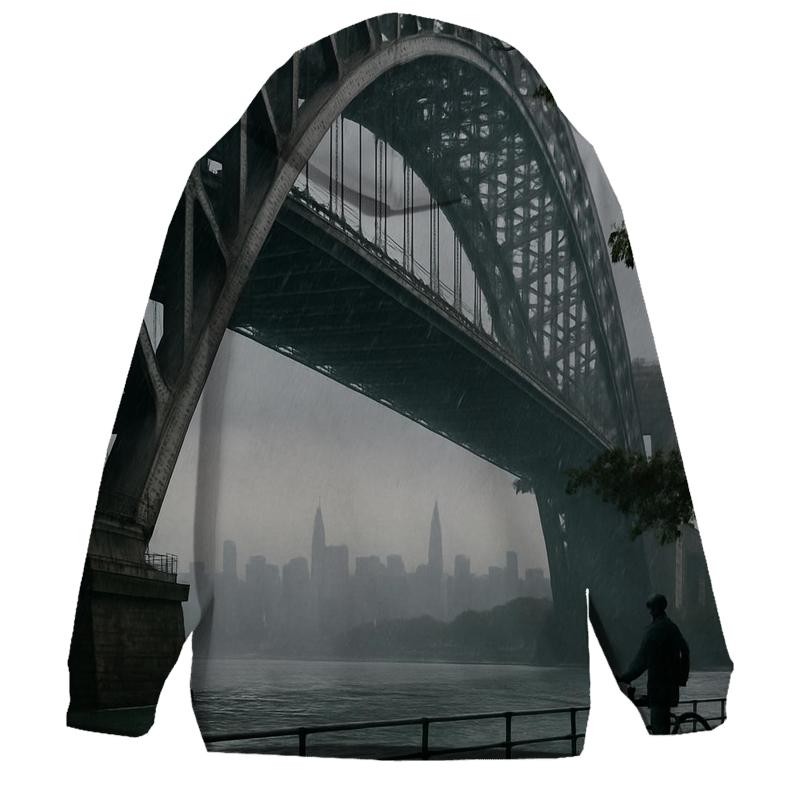 Hell Gate Bridge Rain Veil With Manhattan Far Horizon hoodies fashion