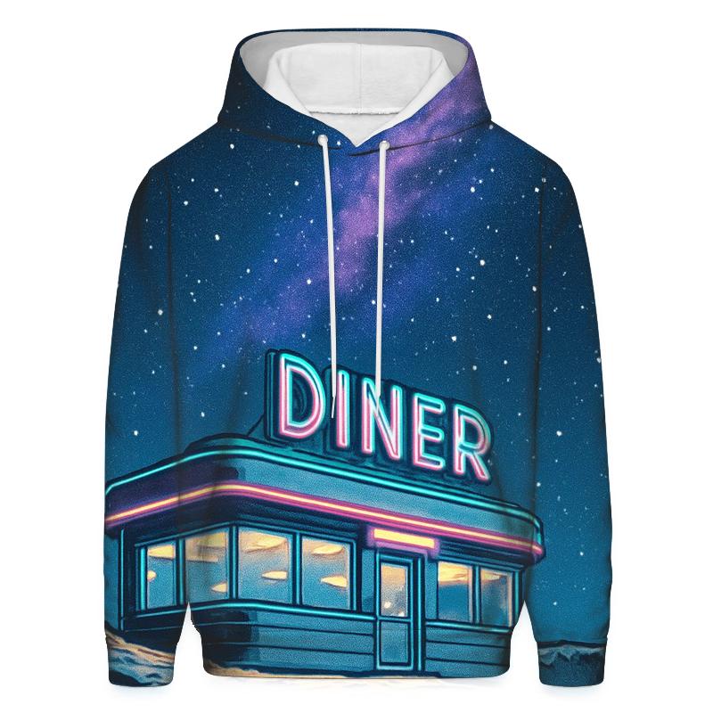 Neon Diner On The Moon hoodie designs