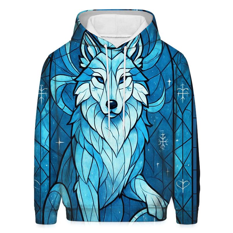 Cathedral Of The Frost Guardian Wolf premium hoodies