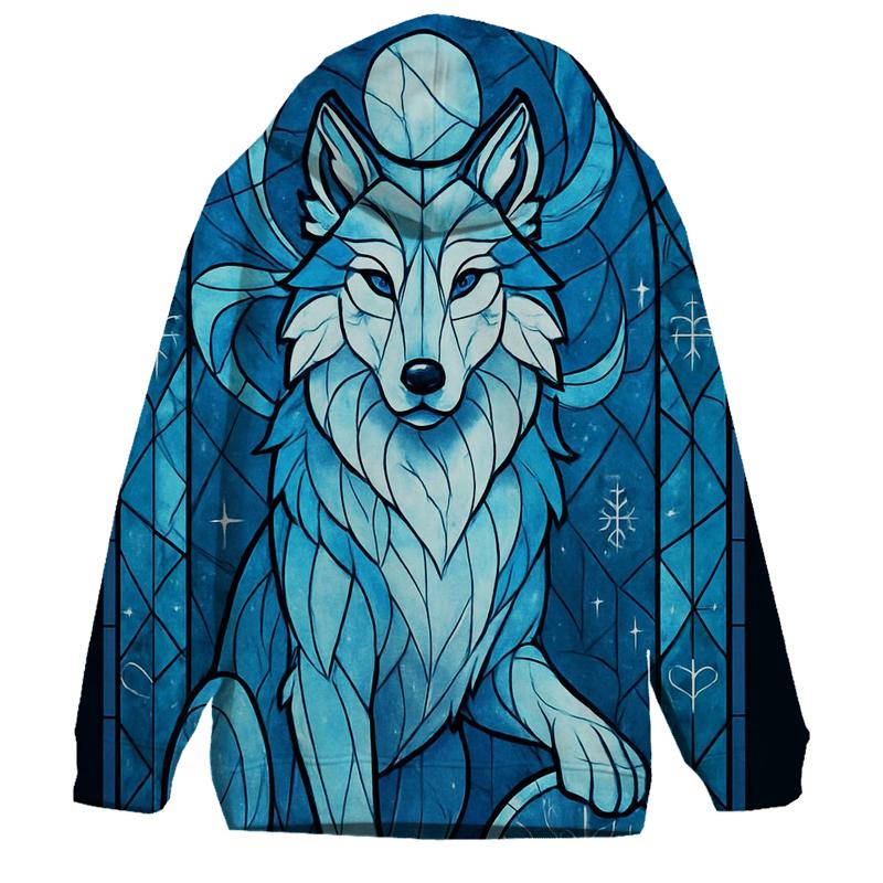 Cathedral Of The Frost Guardian Wolf premium hoodies