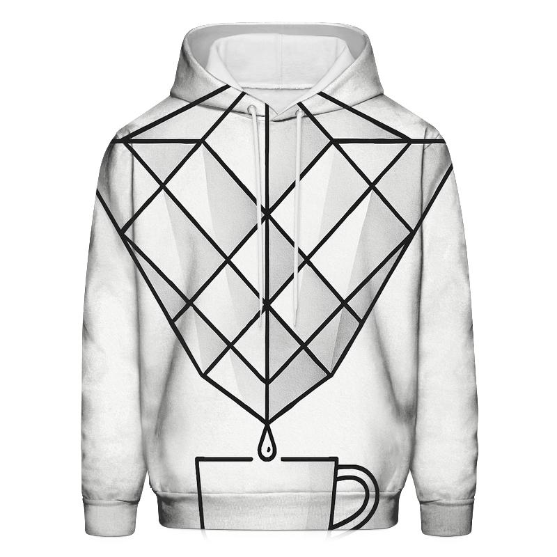 Filter Fold Geometry graphic hoodies