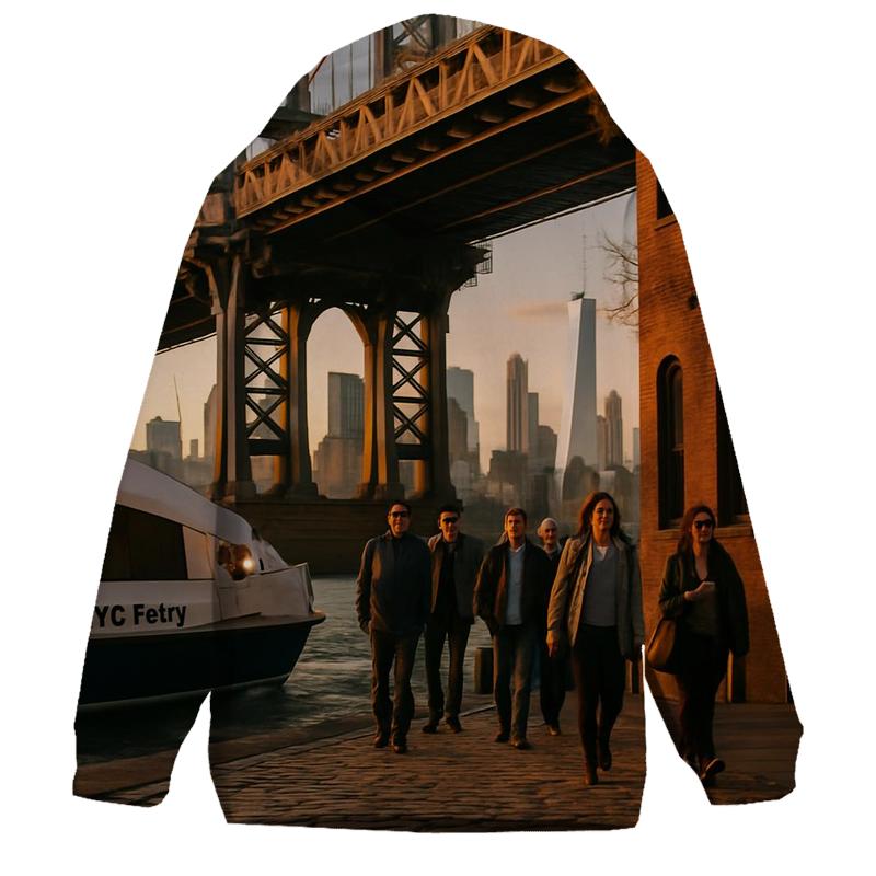 Fulton Ferry Landing Golden Hour Commuter Crossing hoodies fashion