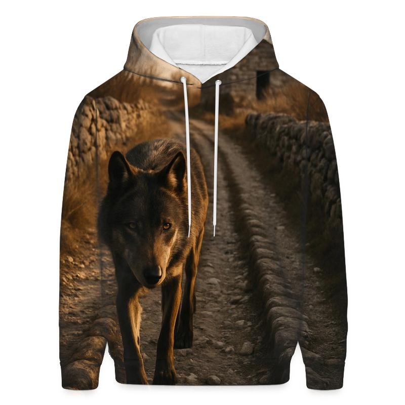 Apennine Wolf On Transhumance Stone Track graphic hoodies