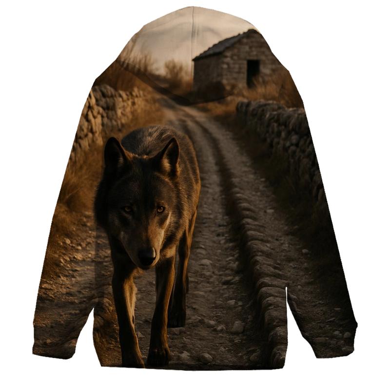 Apennine Wolf On Transhumance Stone Track graphic hoodies