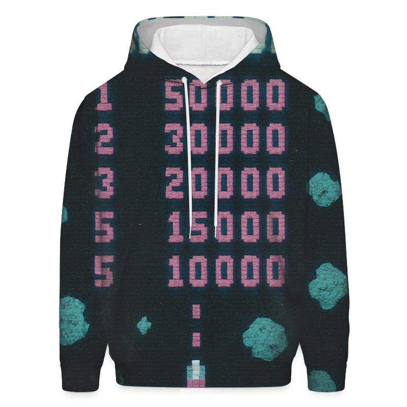 Aged Arcade Starfighter Score Screen embroidered hoodies