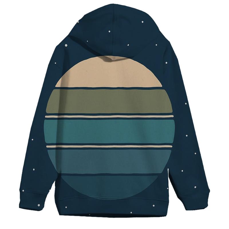 Ring Plane Horizon Bands zip-up hoodies