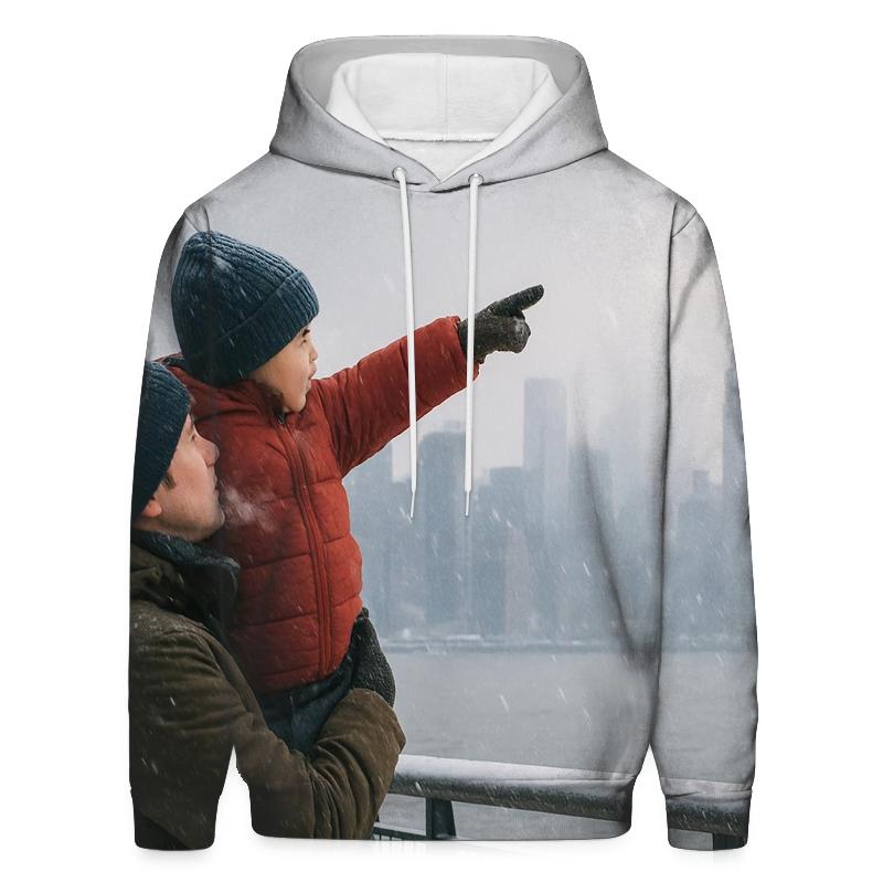 January Snowfall From Riverside Park South Over Hudson pullover hoodies