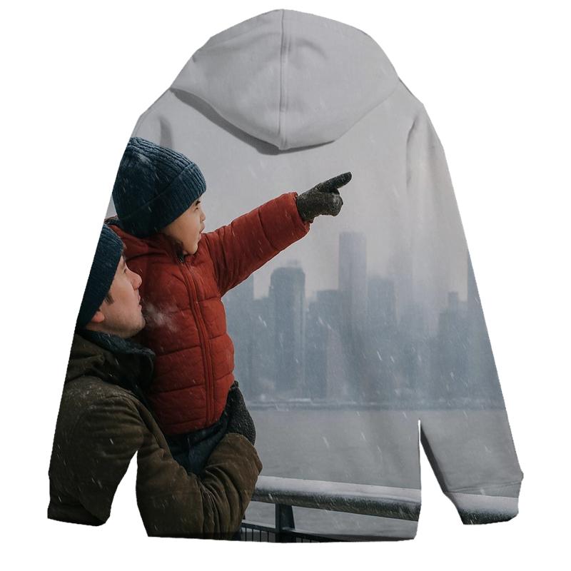 January Snowfall From Riverside Park South Over Hudson pullover hoodies