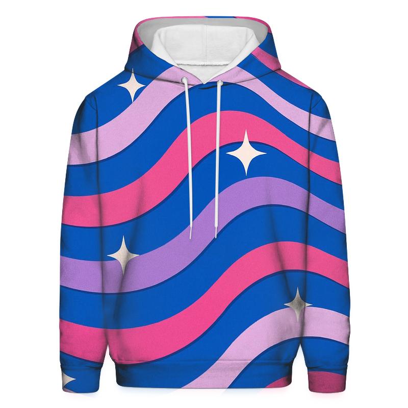 Roller Rink Neon Floor Waves designer hoodies