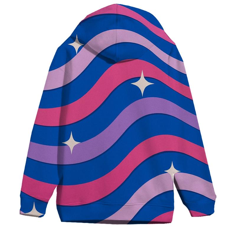 Roller Rink Neon Floor Waves designer hoodies