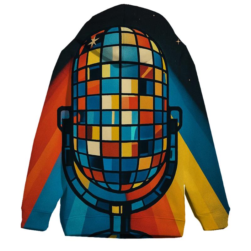 Disco Prism Microphone lightweight hoodies