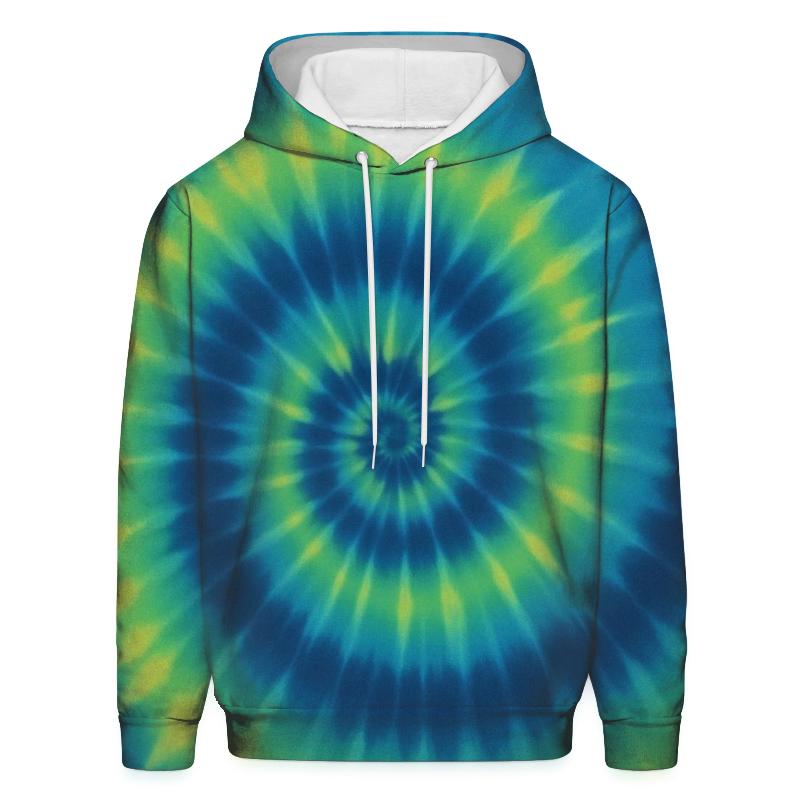 Over Dyed Time Vortex Spiral designer hoodies