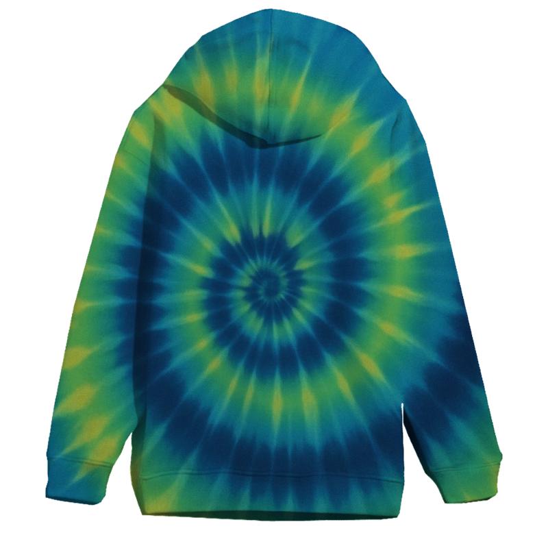 Over Dyed Time Vortex Spiral designer hoodies