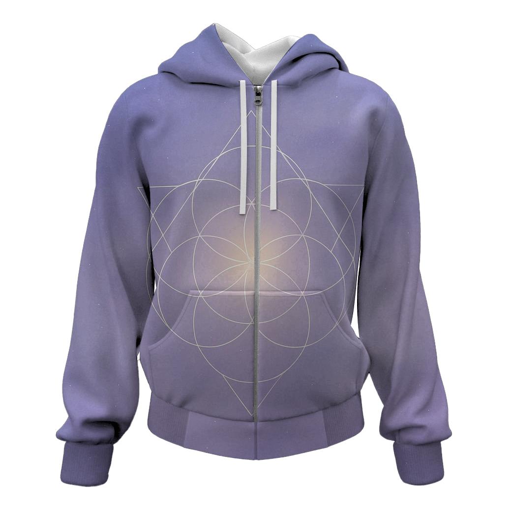 Luminous Breath Geometry heavyweight hoodies