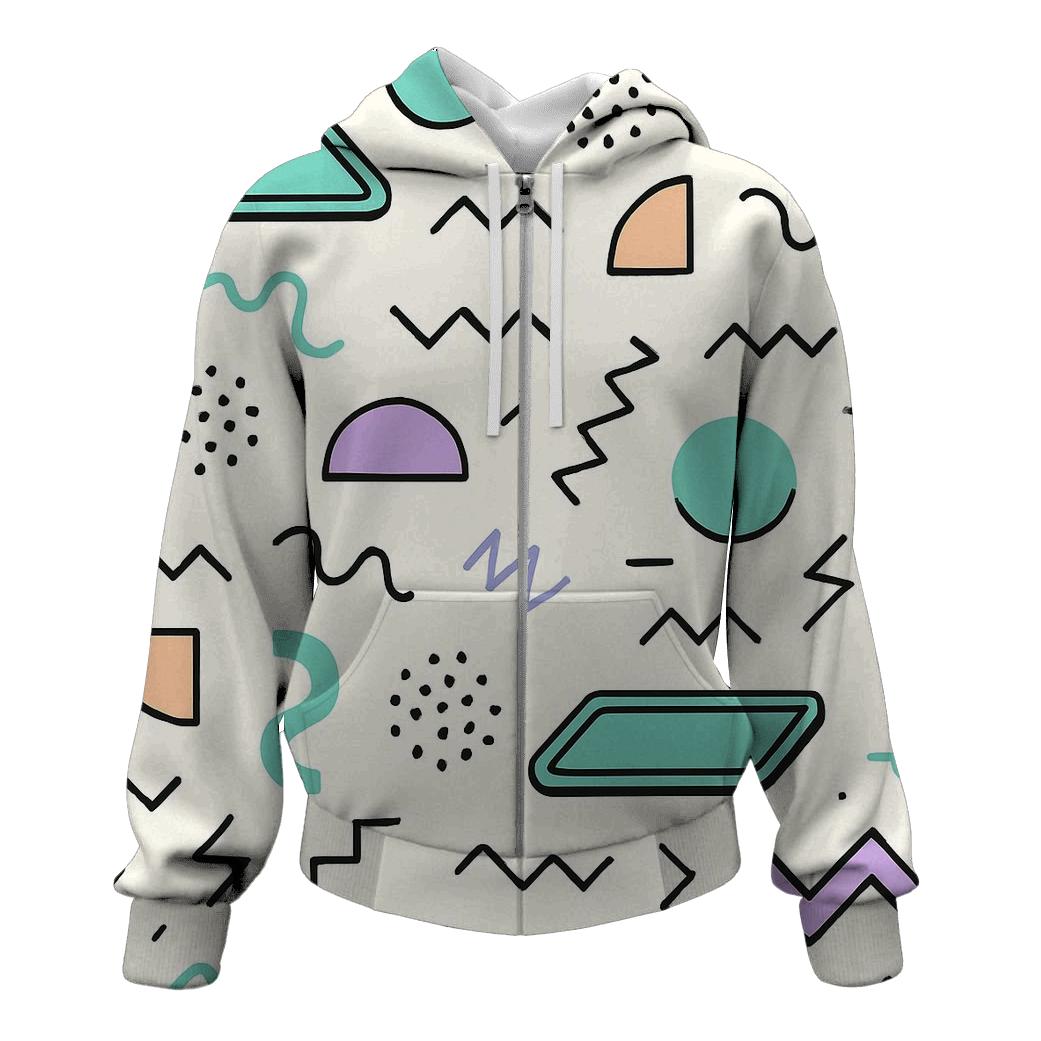 Mall Food Court Geometric Memphis hoodie designs