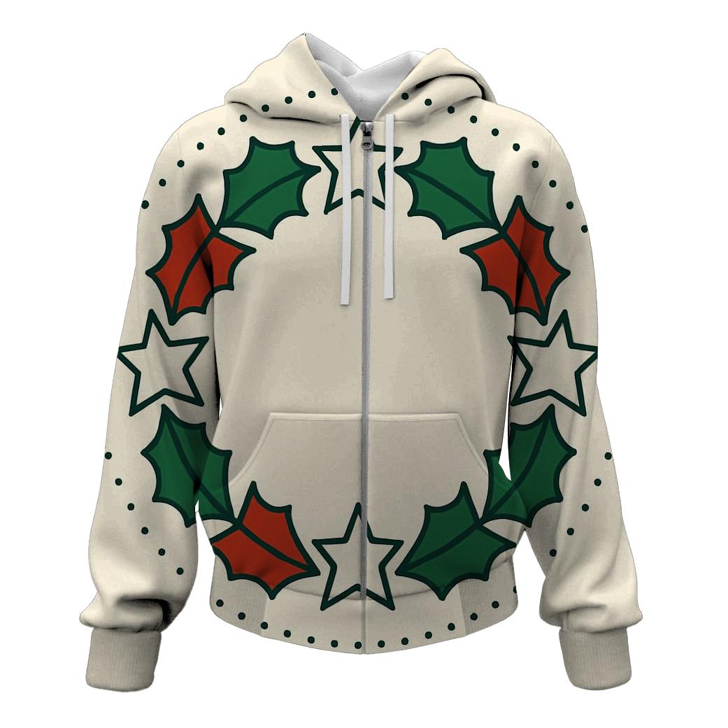 Celestial Holly Star Wreath designer hoodies