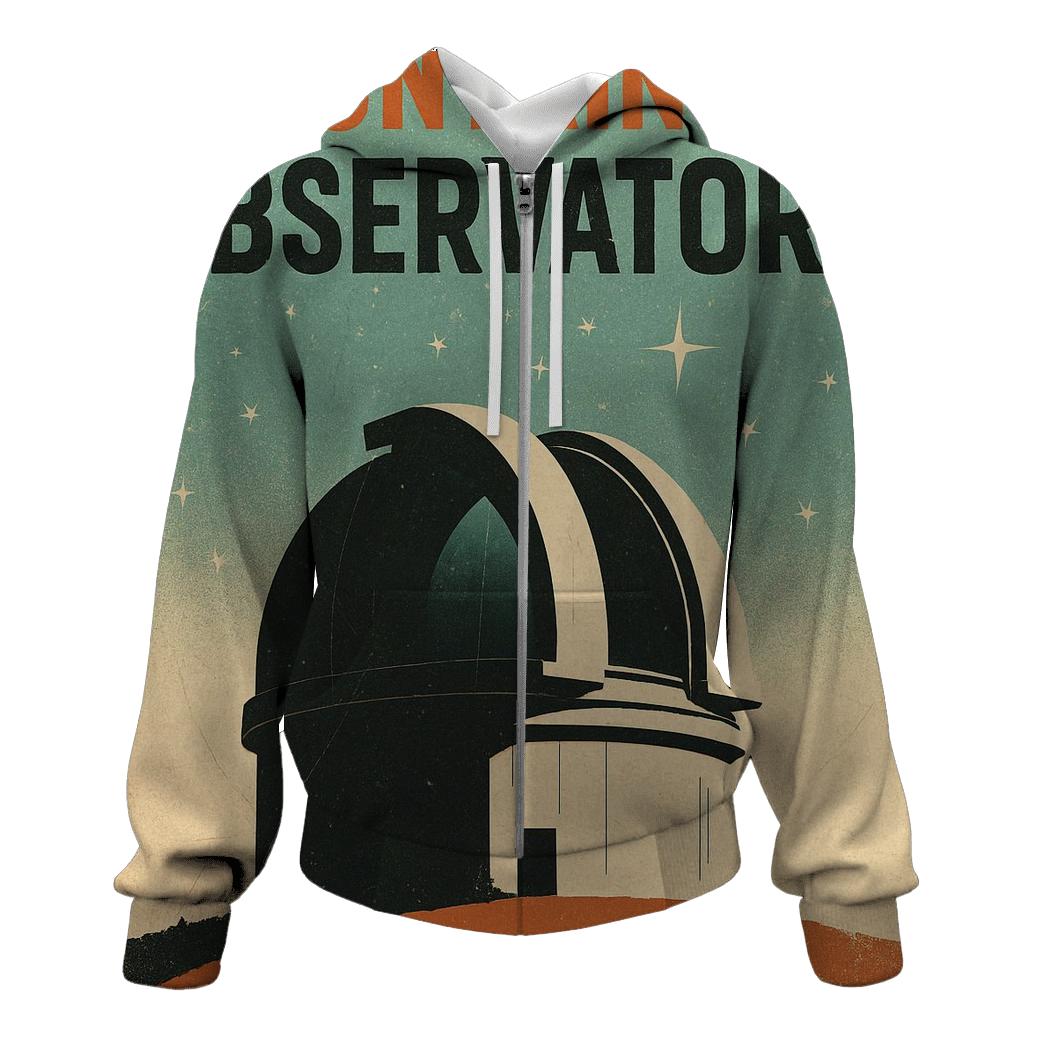 Worn Observatory Travel Poster 1963 custom hoodies