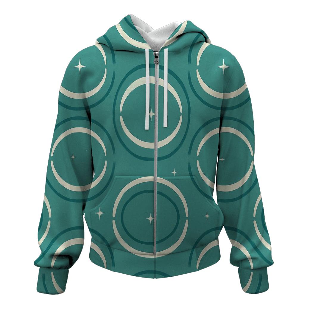 Gravitational Lens Arc Tiling zip-up hoodies