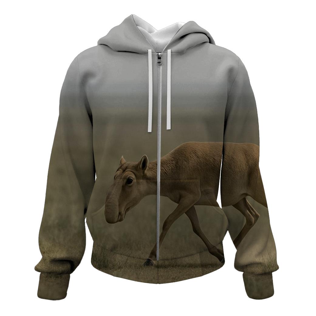 Steppe Mirages Saiga Antelope graphic hoodies