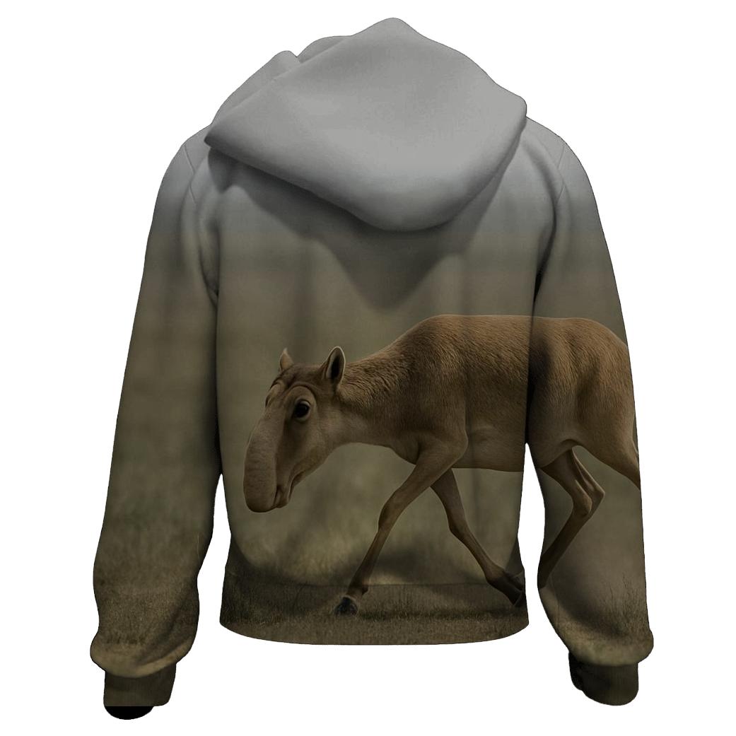 Steppe Mirages Saiga Antelope graphic hoodies